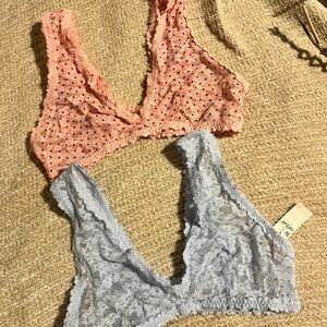 Two Aerie Lace Bralettes